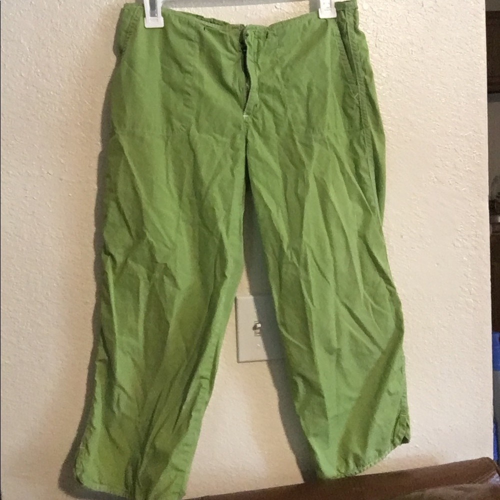 Green Capris.